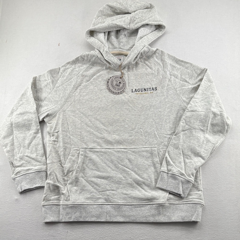 NEW! Lagunitas Men's Light Gray Pullover Hoodie - Large